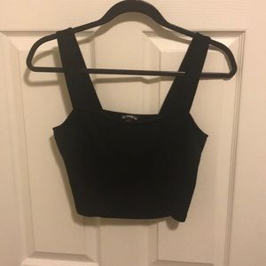 Black Crop Tank Top